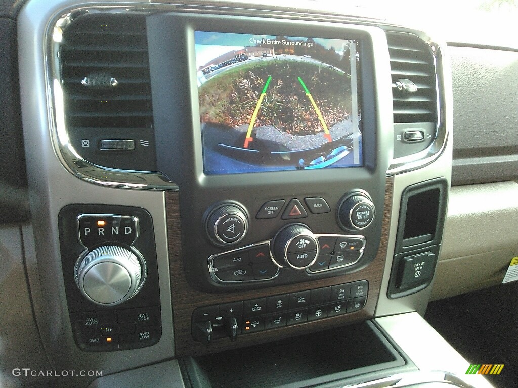 2018 1500 Laramie Crew Cab 4x4 - Pearl White / Canyon Brown/Light Frost Beige photo #10