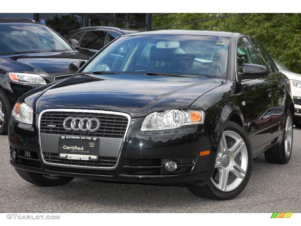 2007 A4 2.0T quattro Sedan - Phantom Black Pearl Effect / Ebony photo #1