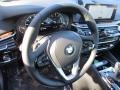 2018 BMW 5 Series Black Interior Steering Wheel Photo