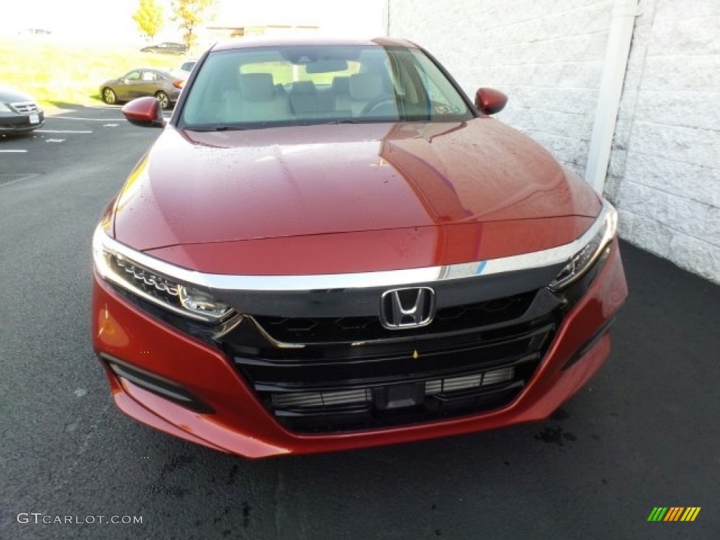 2018 Accord LX Sedan - Radiant Red Metallic / Ivory photo #3