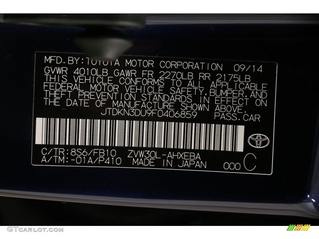 2015 Prius Two Hybrid - Nautical Blue Metallic / Dark Gray photo #19