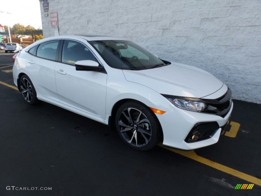 2018 Civic Si Sedan - White Orchid Pearl / Black photo #1