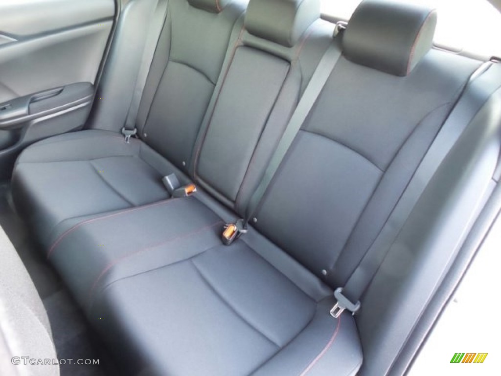 Black Interior 2018 Honda Civic Si Sedan Photo #123799293