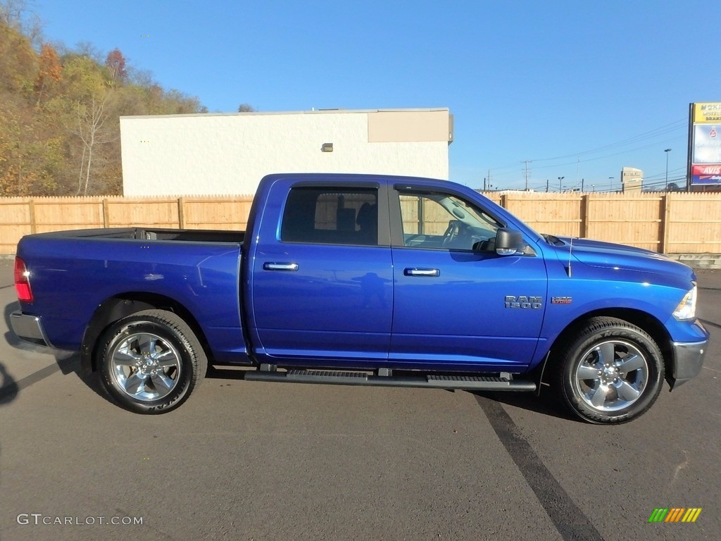 2017 1500 Big Horn Crew Cab 4x4 - Blue Streak Pearl / Black/Diesel Gray photo #7