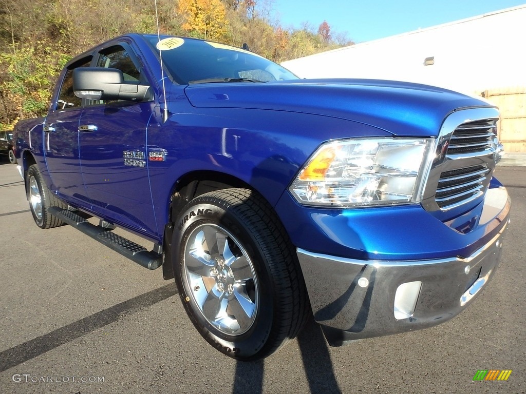 2017 1500 Big Horn Crew Cab 4x4 - Blue Streak Pearl / Black/Diesel Gray photo #8