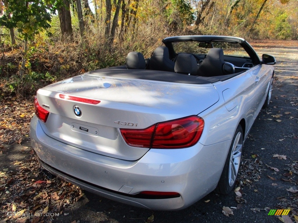 2018 4 Series 430i xDrive Convertible - Glacier Silver Metallic / Black photo #6