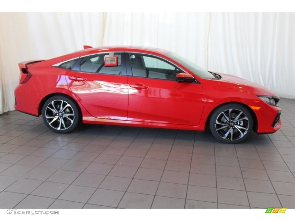 Rallye Red 2018 Honda Civic Si Sedan Exterior Photo #123806016