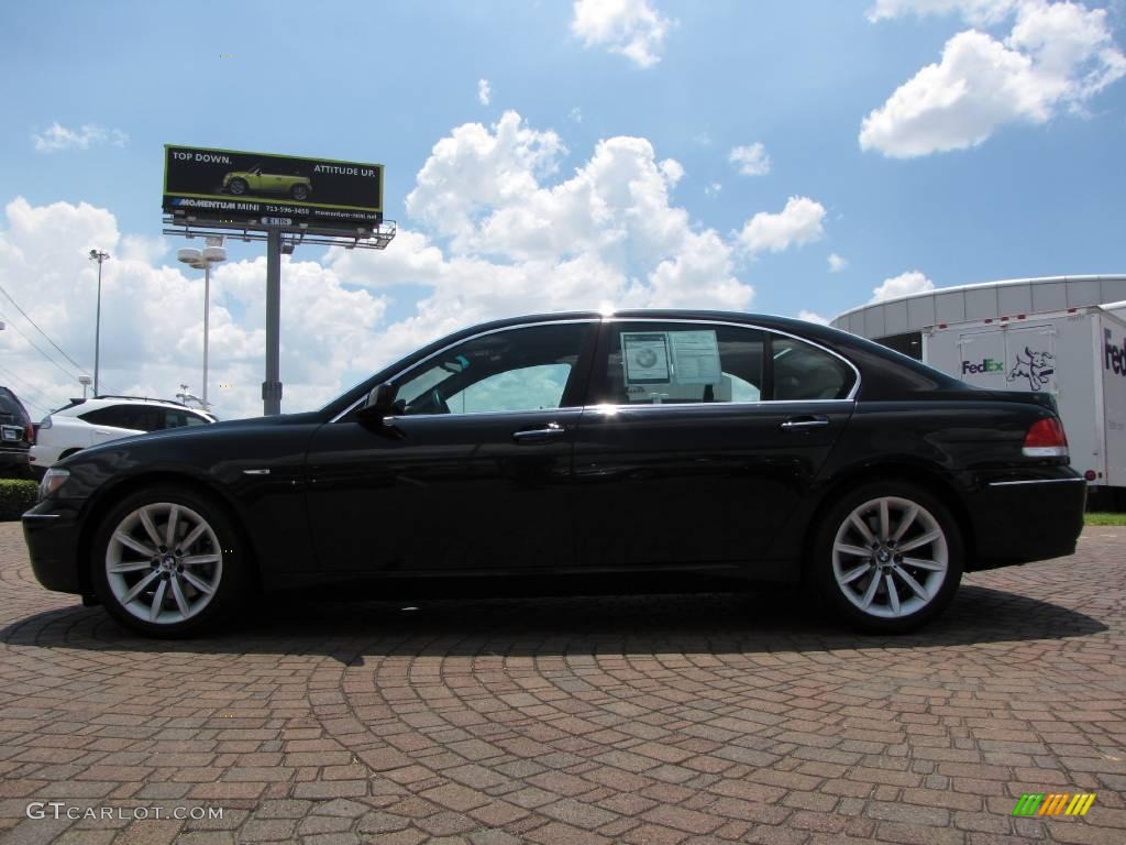 2007 7 Series 750Li Sedan - Black Sapphire Metallic / Cream Beige photo #2