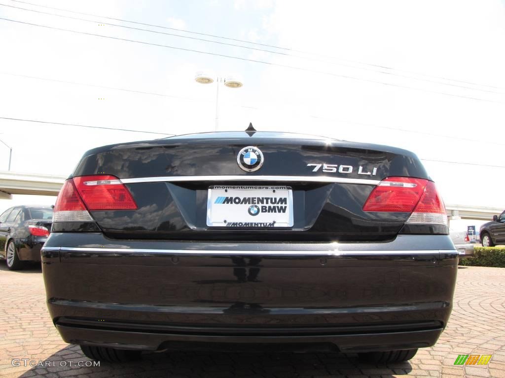 2007 7 Series 750Li Sedan - Black Sapphire Metallic / Cream Beige photo #4