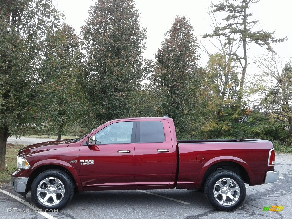 2018 1500 Laramie Quad Cab 4x4 - Delmonico Red Pearl / Black photo #1