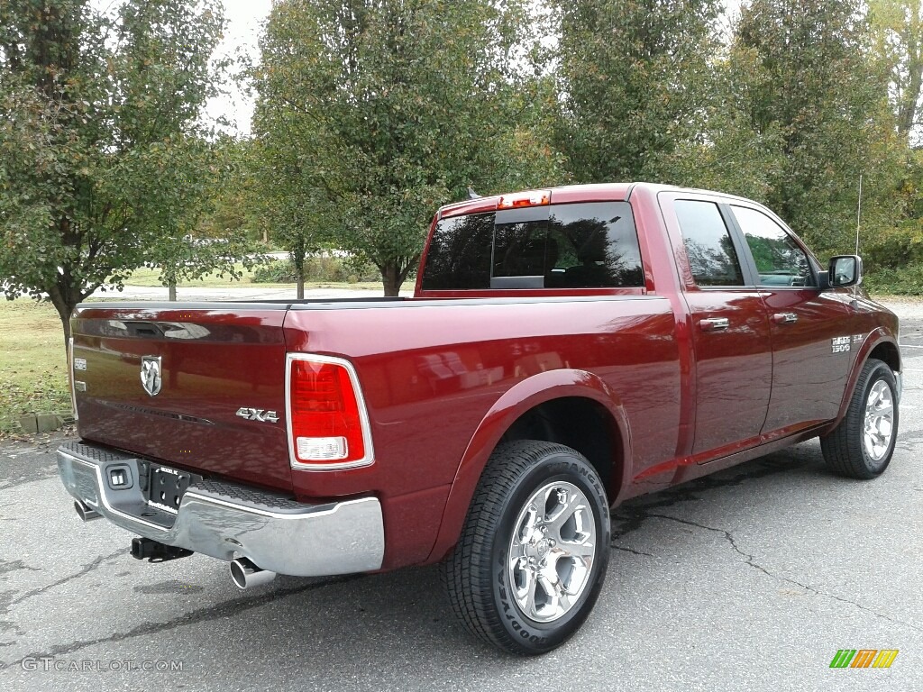 2018 1500 Laramie Quad Cab 4x4 - Delmonico Red Pearl / Black photo #6