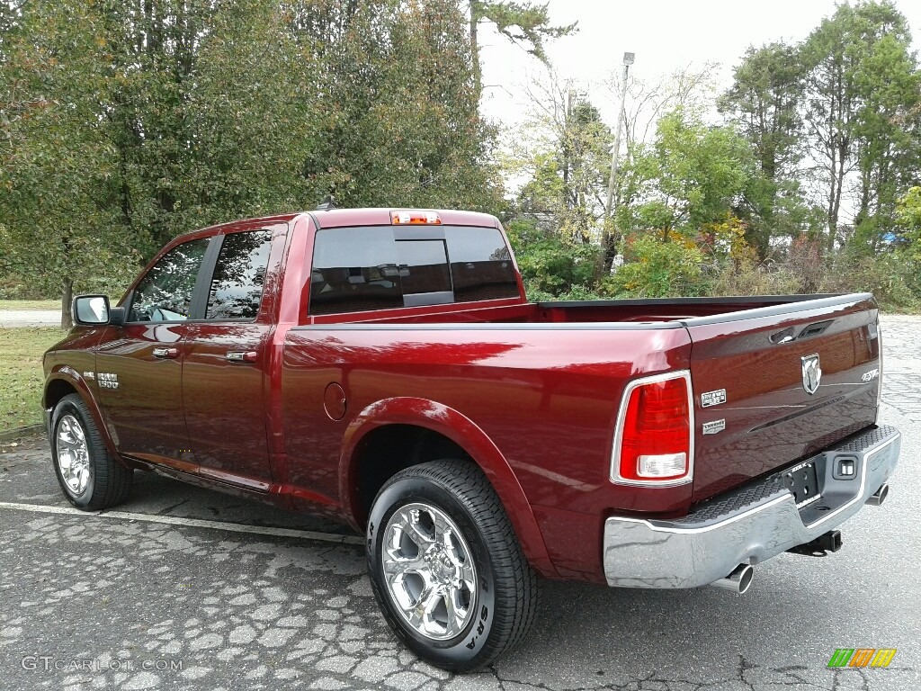 2018 1500 Laramie Quad Cab 4x4 - Delmonico Red Pearl / Black photo #8