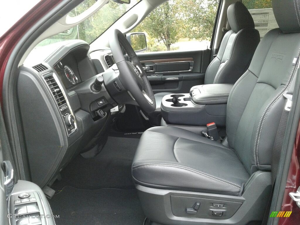 Black Interior 2018 Ram 1500 Laramie Quad Cab 4x4 Photo #123808179
