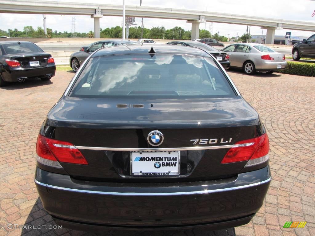 2007 7 Series 750Li Sedan - Black Sapphire Metallic / Cream Beige photo #12