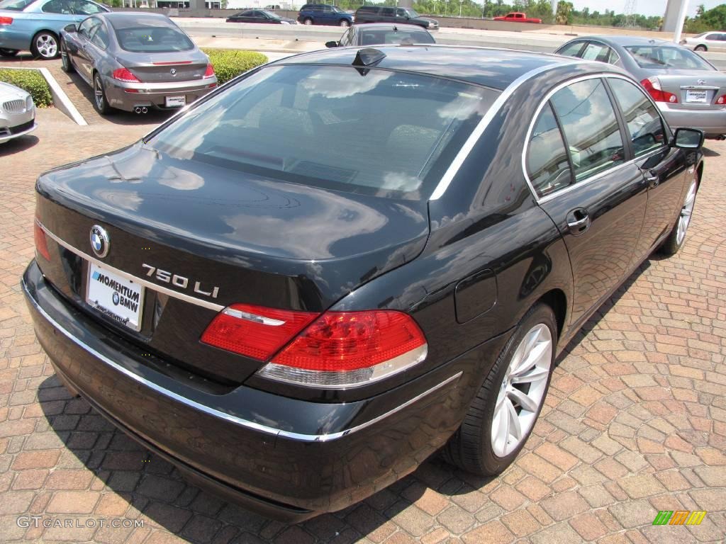 2007 7 Series 750Li Sedan - Black Sapphire Metallic / Cream Beige photo #13