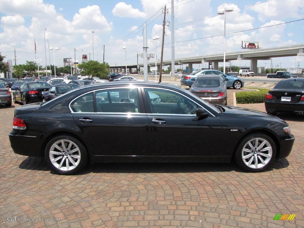 2007 7 Series 750Li Sedan - Black Sapphire Metallic / Cream Beige photo #14