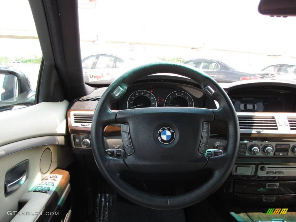 2007 7 Series 750Li Sedan - Black Sapphire Metallic / Cream Beige photo #28