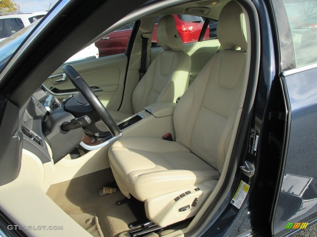 2014 S60 T5 - Caspian Blue Metallic / Soft Beige photo #16