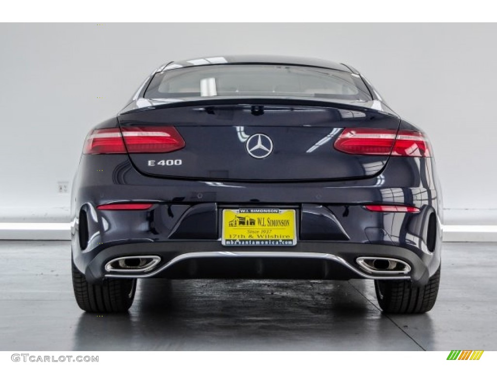 2018 E 400 Coupe - Lunar Blue Metallic / Macchiato Beige/Yacht Blue photo #4