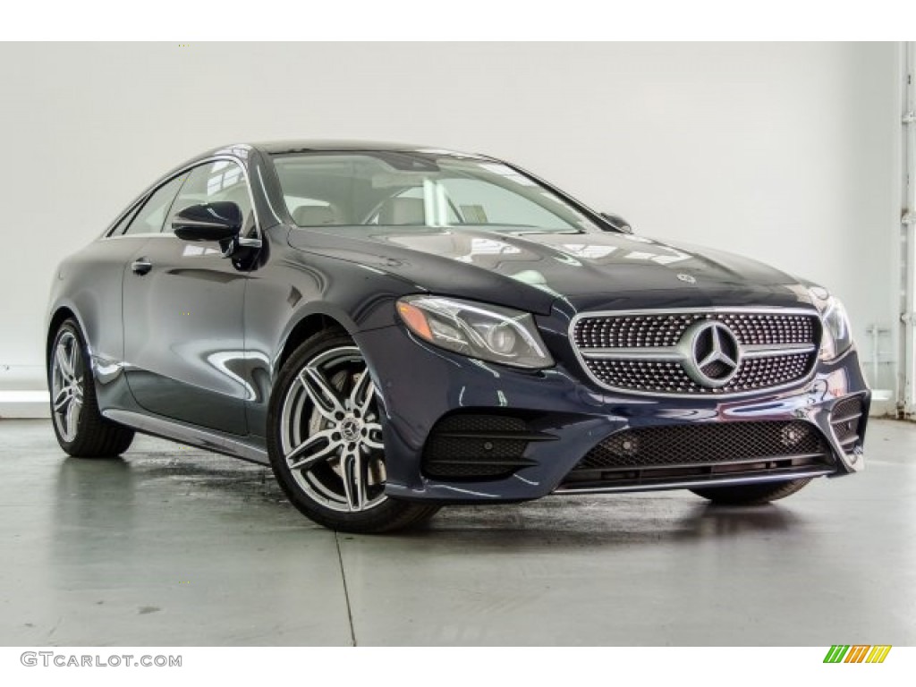 2018 E 400 Coupe - Lunar Blue Metallic / Macchiato Beige/Yacht Blue photo #12