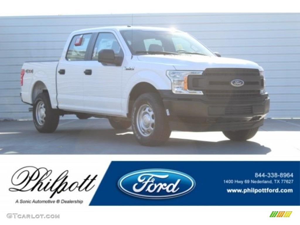2018 F150 XL SuperCrew 4x4 - Oxford White / Earth Gray photo #1