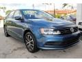 2017 Silk Blue Metallic Volkswagen Jetta SE  photo #2