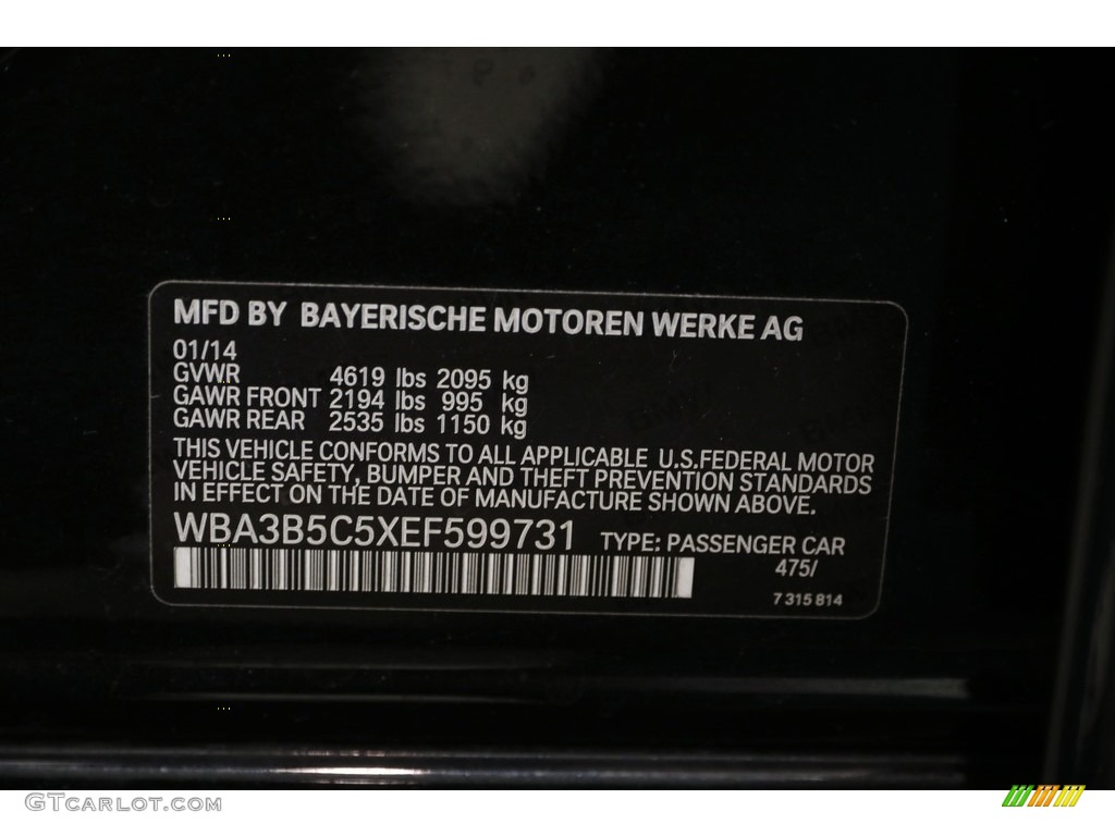2014 3 Series 328i xDrive Sedan - Black Sapphire Metallic / Black photo #19
