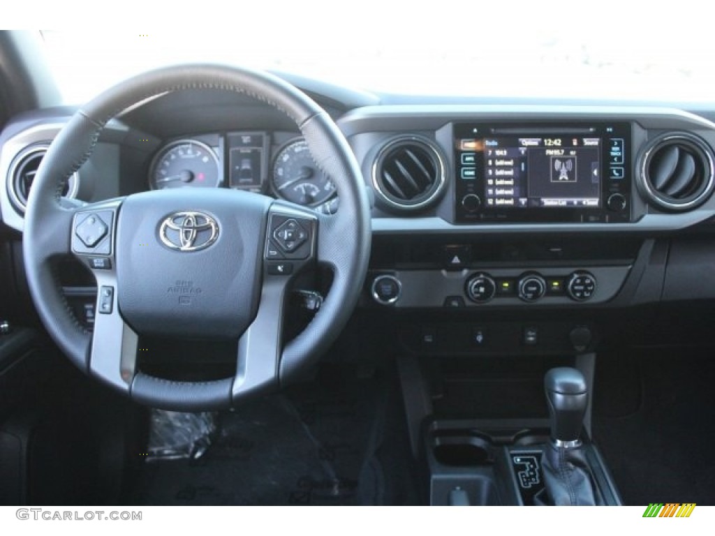 2017 Tacoma TRD Sport Double Cab - Super White / Cement Gray photo #22