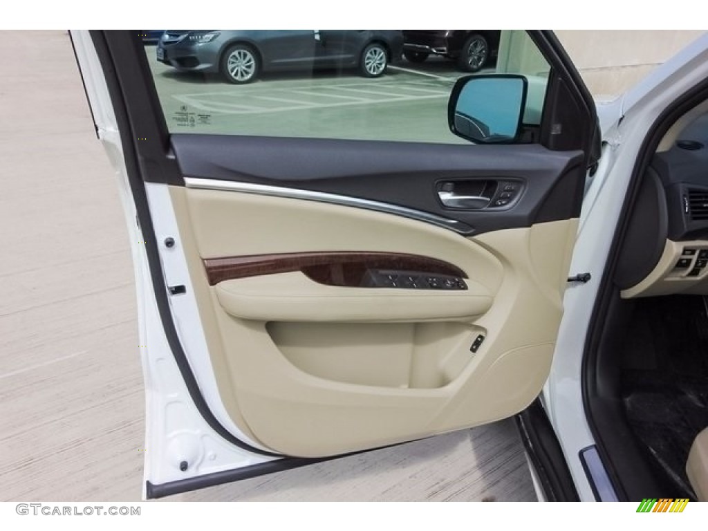 2018 Acura MDX Standard MDX Model Parchment Door Panel Photo #123828552