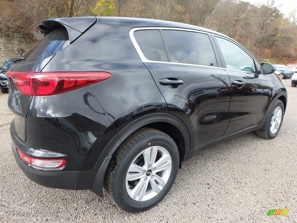 2018 Sportage LX AWD - Black Cherry / Black photo #2
