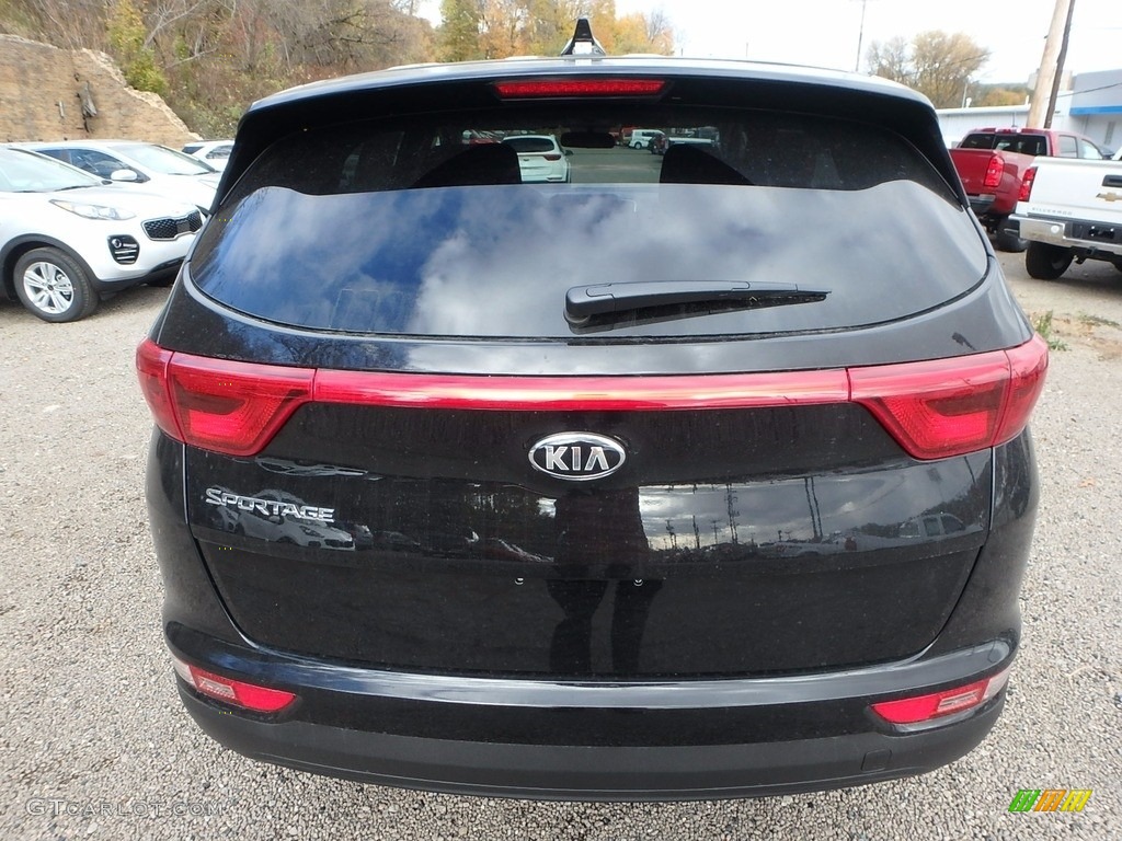2018 Sportage LX AWD - Black Cherry / Black photo #3