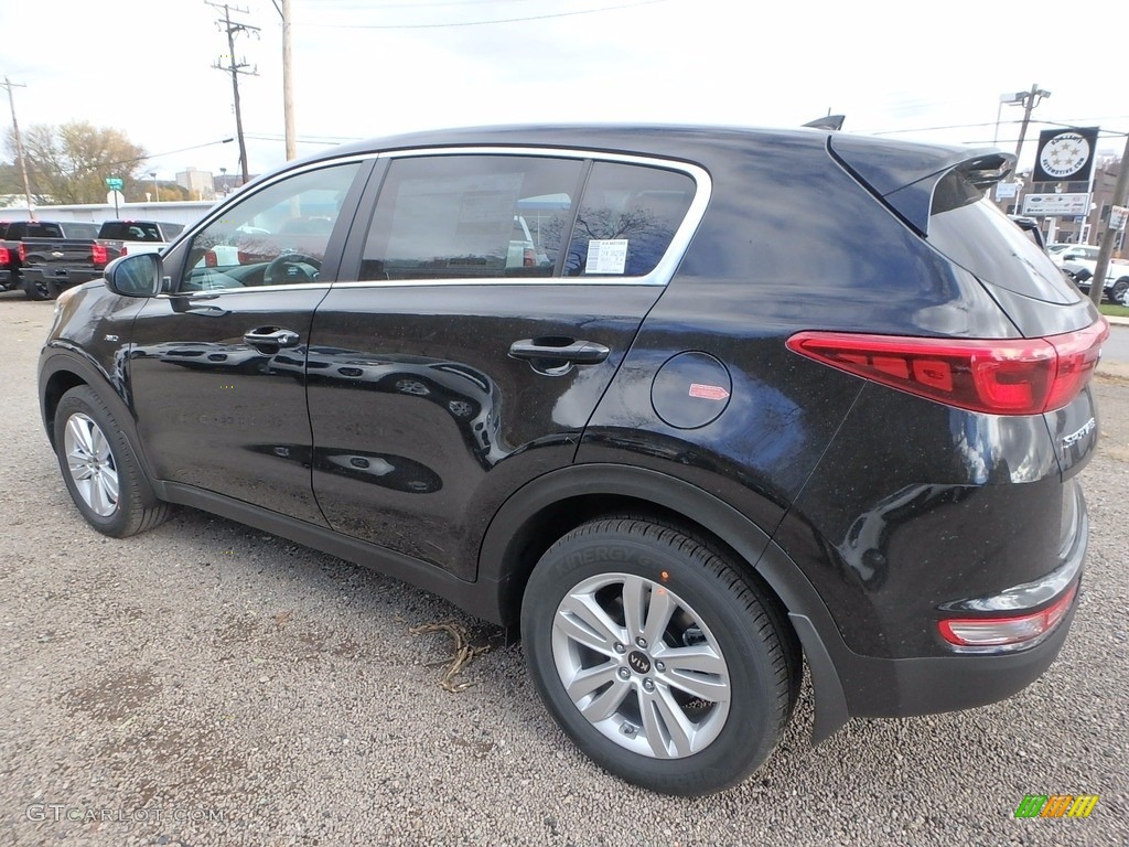2018 Sportage LX AWD - Black Cherry / Black photo #5