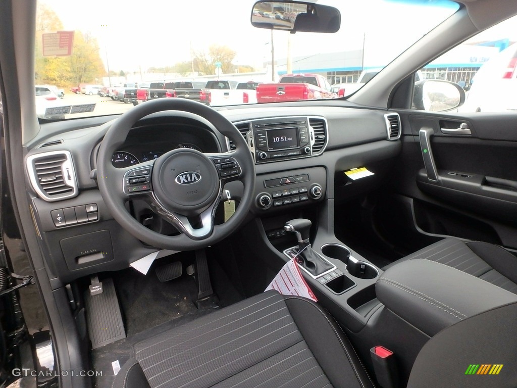 2018 Sportage LX AWD - Black Cherry / Black photo #13