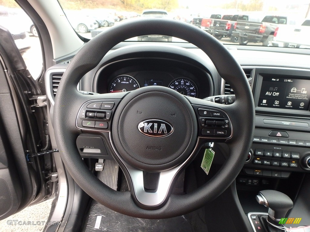 2018 Kia Sportage LX AWD Black Steering Wheel Photo #123831096