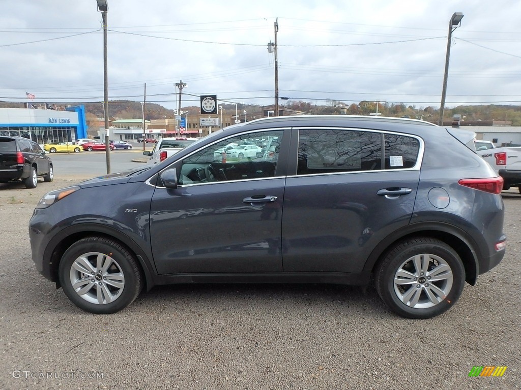 2018 Sportage LX AWD - Pacific Blue / Black photo #6