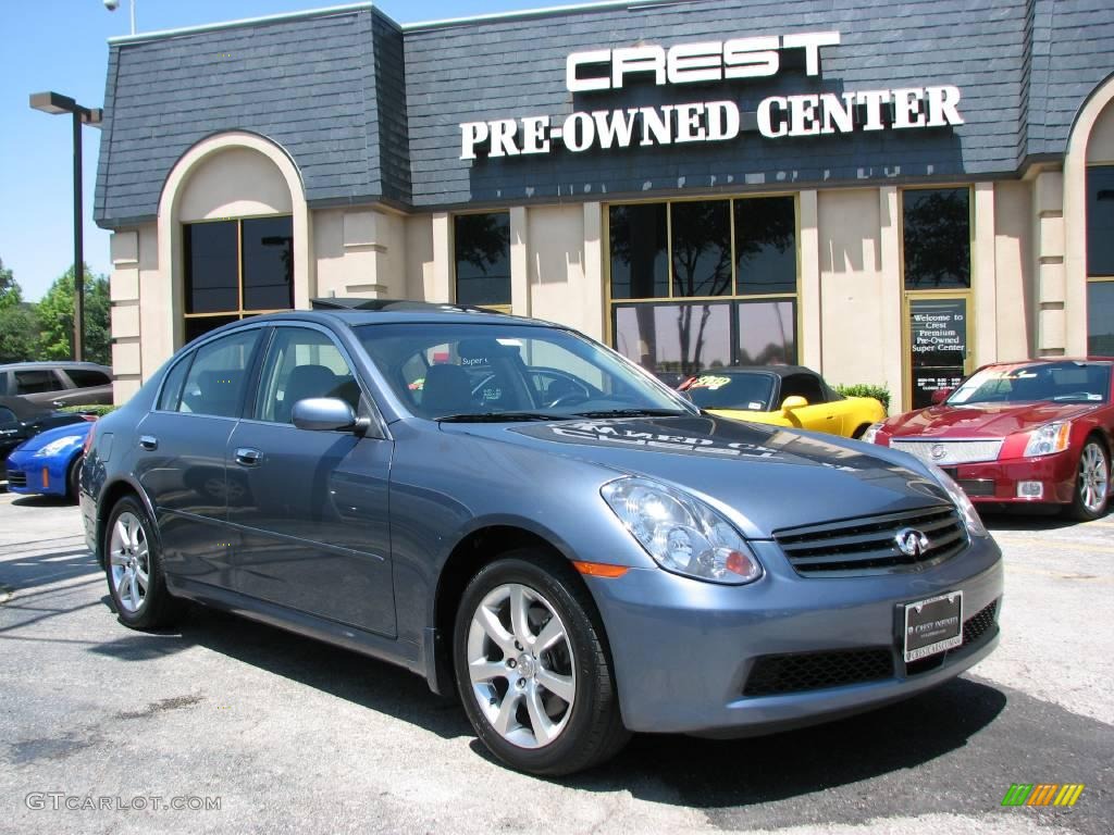 2006 G 35 x Sedan - Lakeshore Slate Blue Metallic / Wheat photo #1