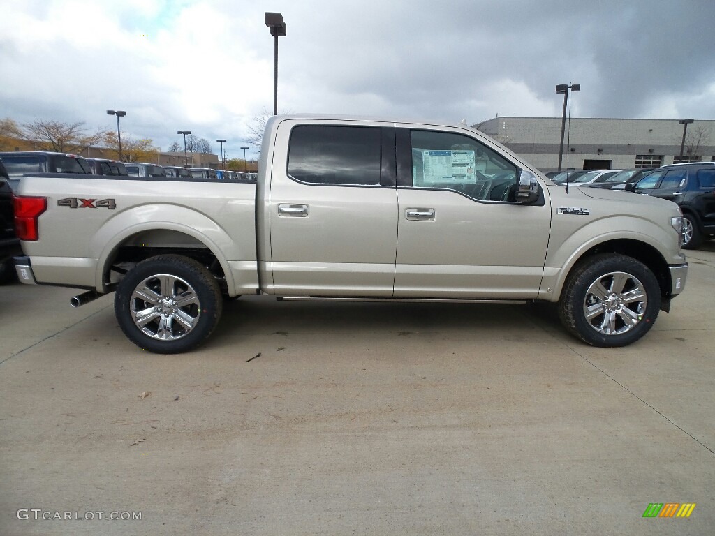 2018 F150 Lariat SuperCrew 4x4 - White Gold / Black photo #4