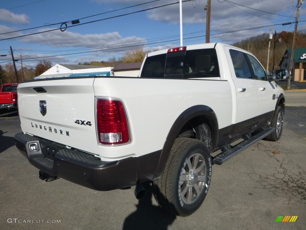 2018 2500 Laramie Longhorn Crew Cab 4x4 - Pearl White / Brown/Light Frost Beige photo #5