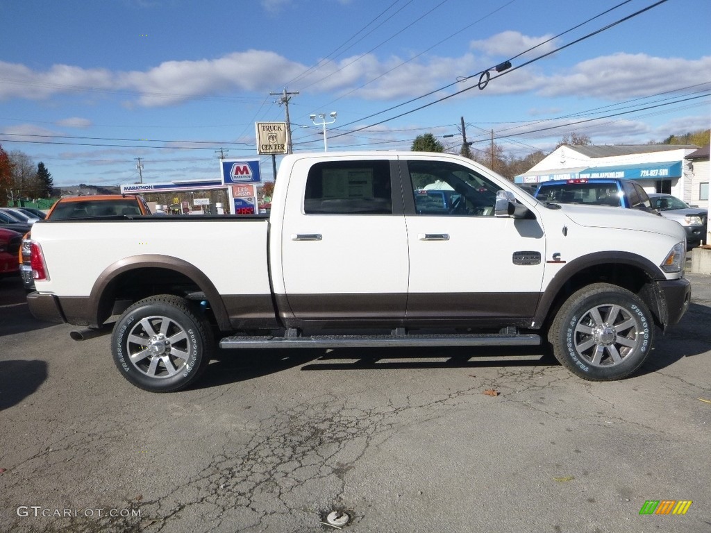 Pearl White 2018 Ram 2500 Laramie Longhorn Crew Cab 4x4 Exterior Photo #123833547