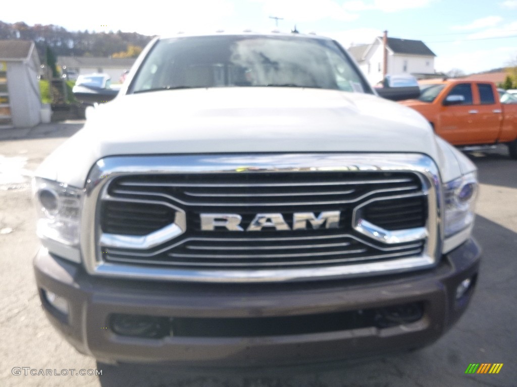 2018 2500 Laramie Longhorn Crew Cab 4x4 - Pearl White / Brown/Light Frost Beige photo #8