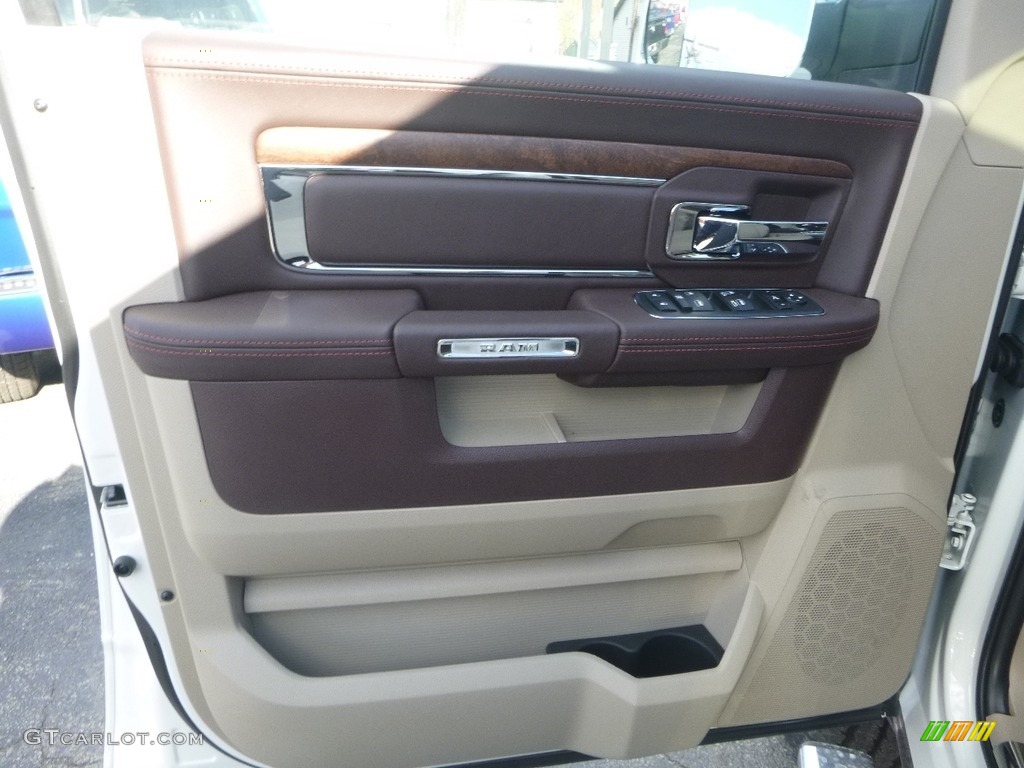 2018 2500 Laramie Longhorn Crew Cab 4x4 - Pearl White / Brown/Light Frost Beige photo #14