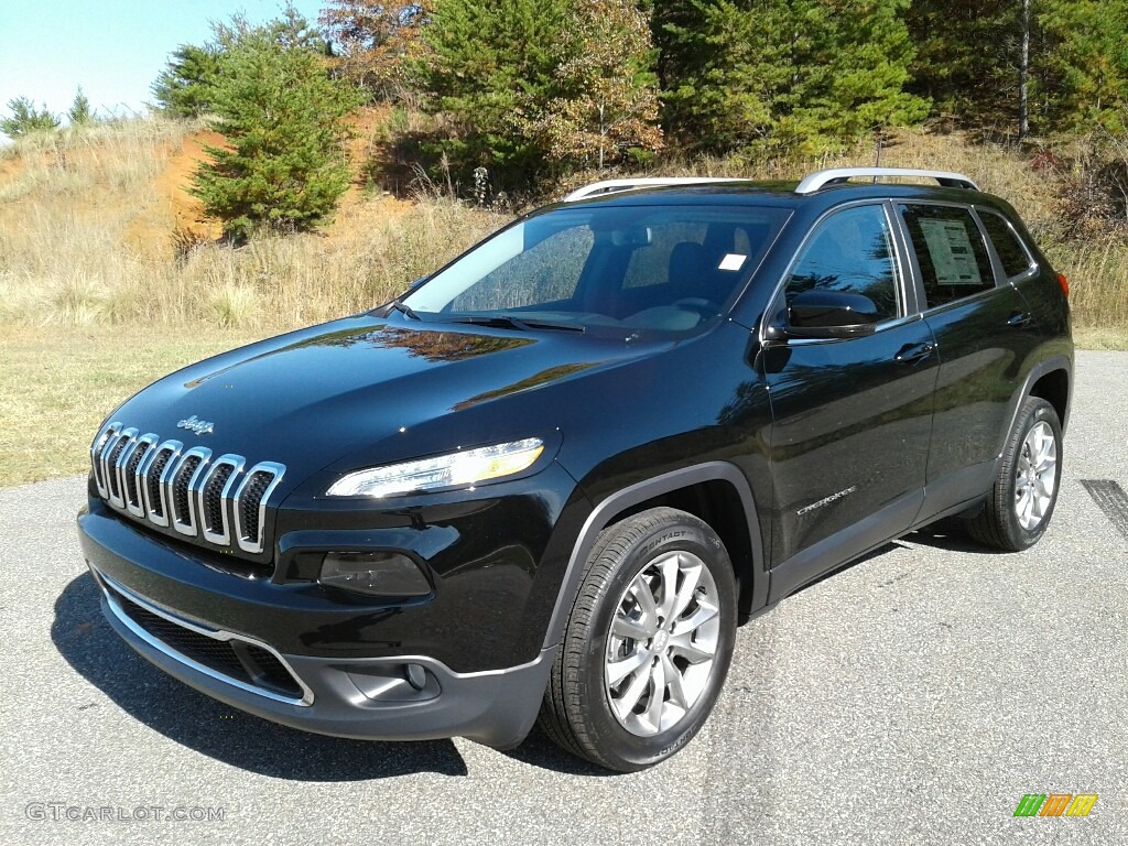 2018 Cherokee Limited - Diamond Black Crystal Pearl / Black photo #2