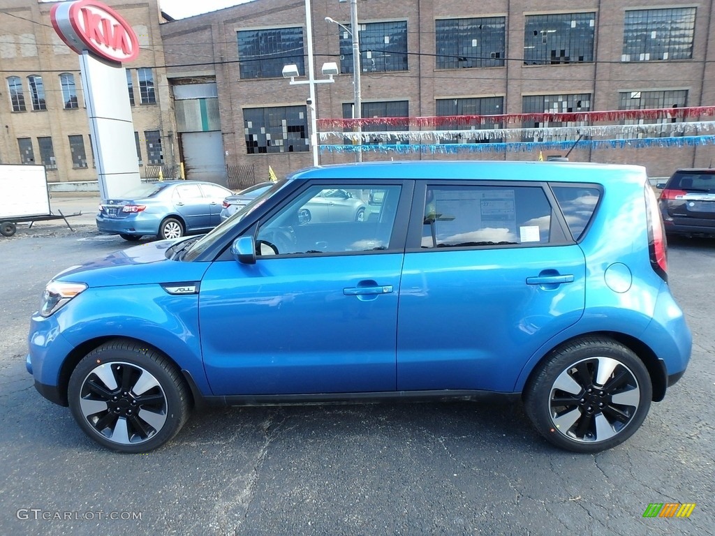 Caribbean Blue 2018 Kia Soul + Exterior Photo #123835548
