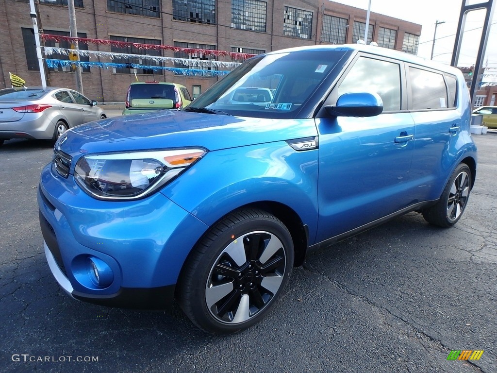 Caribbean Blue 2018 Kia Soul + Exterior Photo #123835581