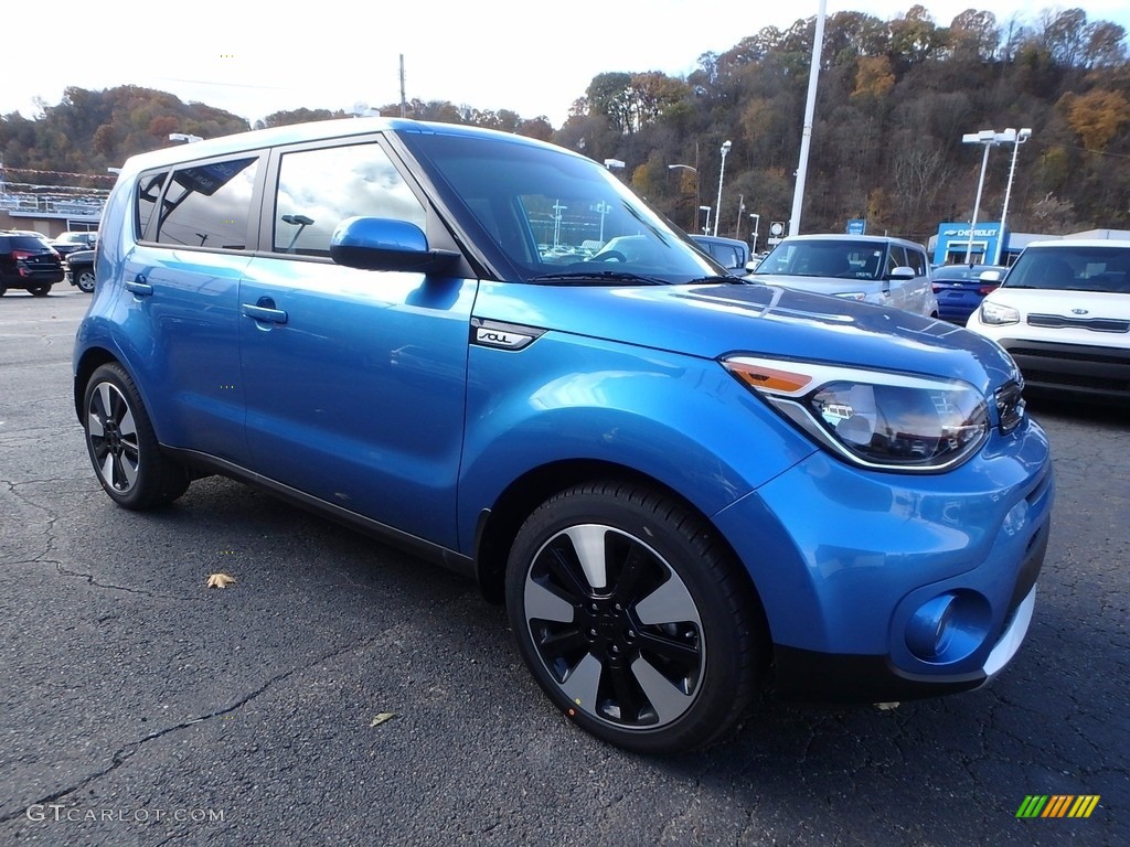 Caribbean Blue 2018 Kia Soul + Exterior Photo #123835641