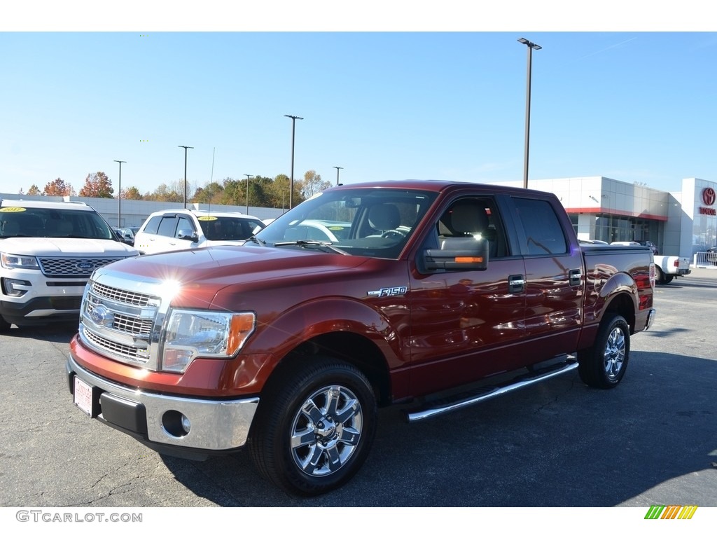 2014 F150 XLT SuperCrew - Sunset / Steel Grey photo #7