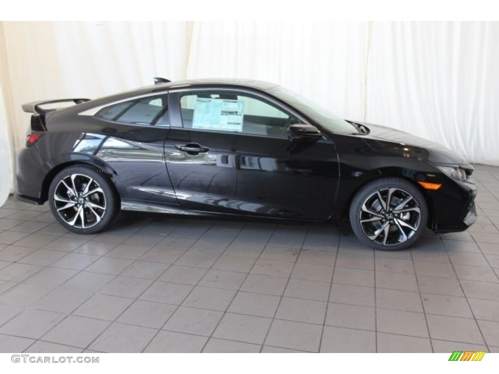 Crystal Black Pearl 2018 Honda Civic Si Coupe Exterior Photo #123837276