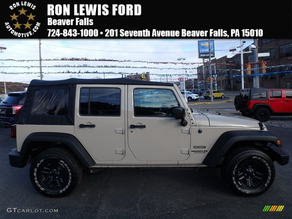 2016 Wrangler Unlimited Sport 4x4 - Tank / Black photo #1
