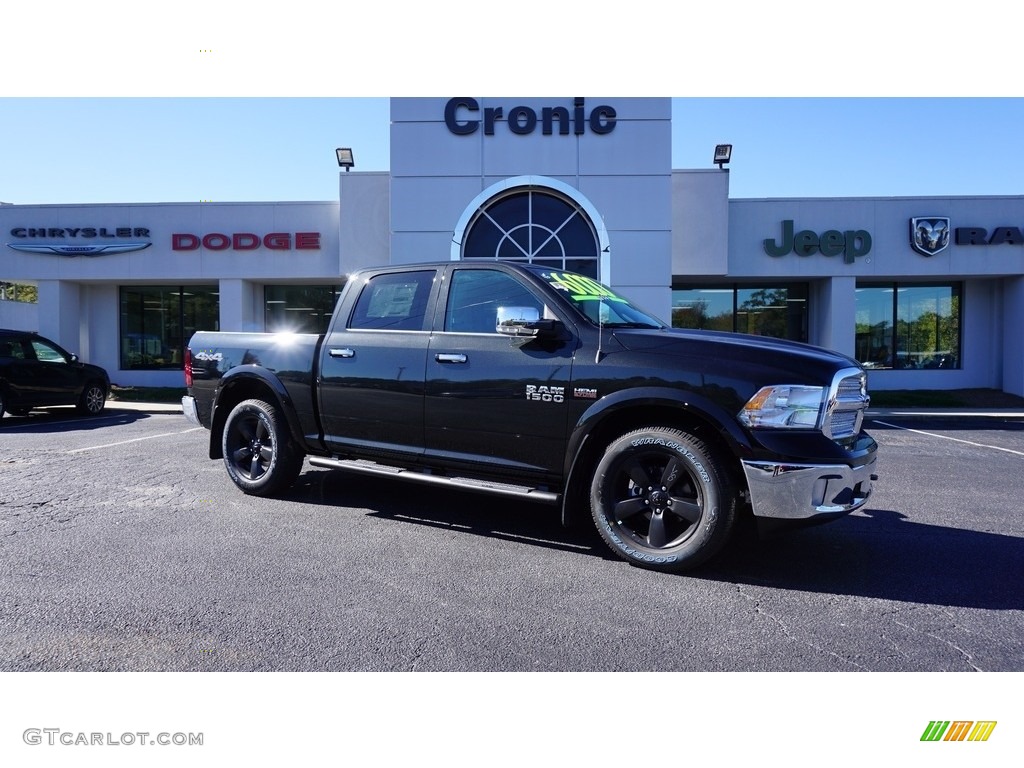 2018 1500 Harvest Edition Crew Cab - Brilliant Black Crystal Pearl / Black/Diesel Gray photo #1