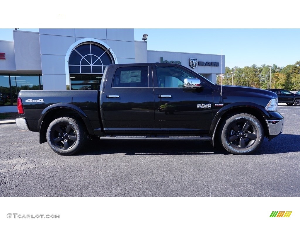 2018 1500 Harvest Edition Crew Cab - Brilliant Black Crystal Pearl / Black/Diesel Gray photo #8